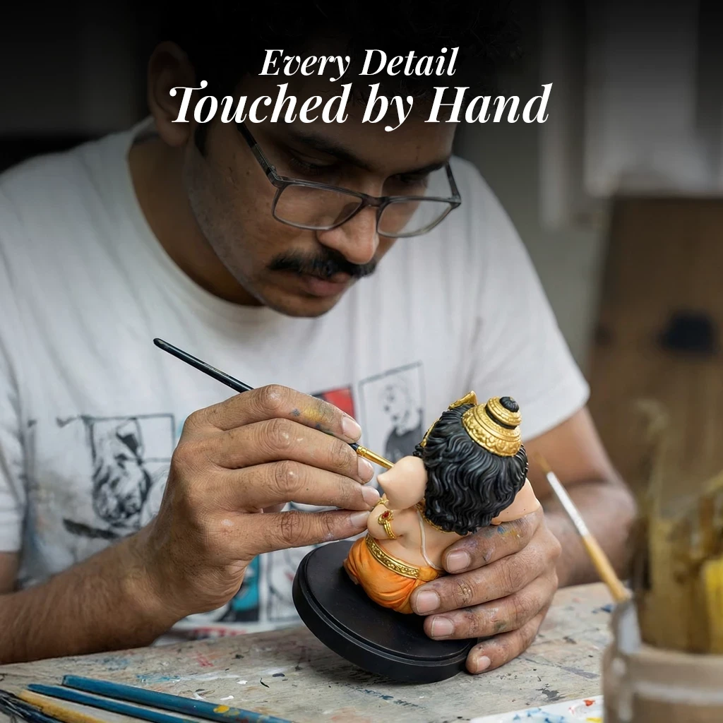 hand painted ganesha idol