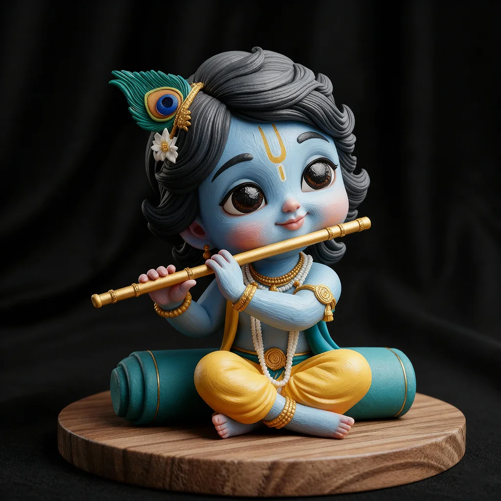 adorable krishna car dashboard statue